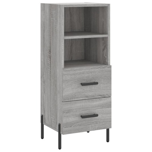 vidaXL Highboard grå sonoma 34,5x34x180 cm konstruert tre 8720845487331