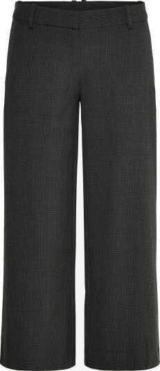 Weekday Alba Cropped Suiting Trousers   GREY MELANGE CHECK   40
