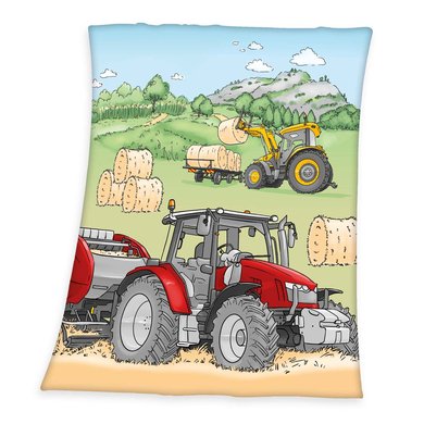 babybest Fleece teppe traktor 130 x 160 cm babybest Fleece teppe traktor 130 x 160 cm