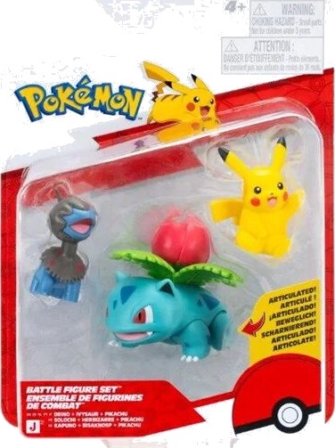 Pokemon Battle Figure Set Deino, Pikachu & Ivysaur Pokemon Battle Figure Set Deino, Pikachu & Ivysaur