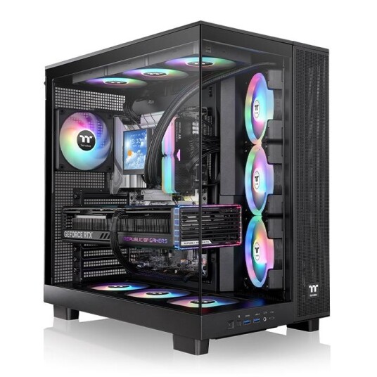 Thermaltake View 380 XL TG ARGB Midi Tower Kabinett - Svart Thermaltake View 380 XL TG ARGB Midi Tower Kabinett - Svart