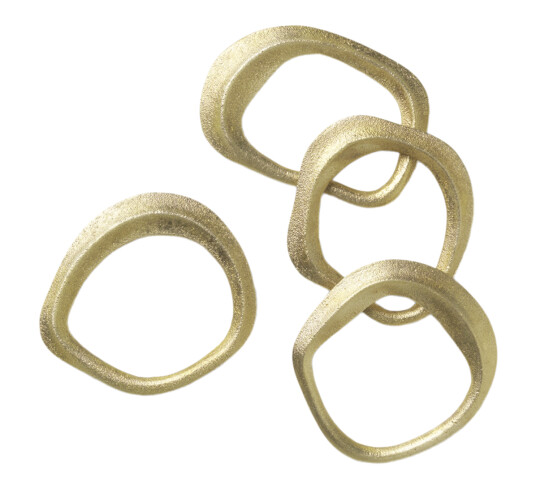 Ferm Living Flow serviettring 4 pk messing