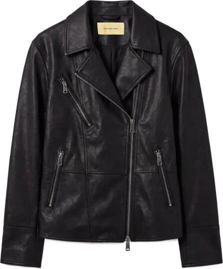 Calvin Klein Jeans Faux Leather Moto   BLACK   XS