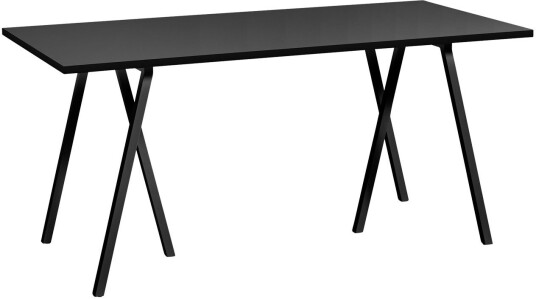 Hay - Loop Stand Table Black 160 X 77,5 Cm Spisebord Leif Jørgensen Svart Metall/tre