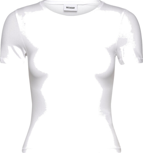 Weekday Slim Fitted T-Shirt - White - XS