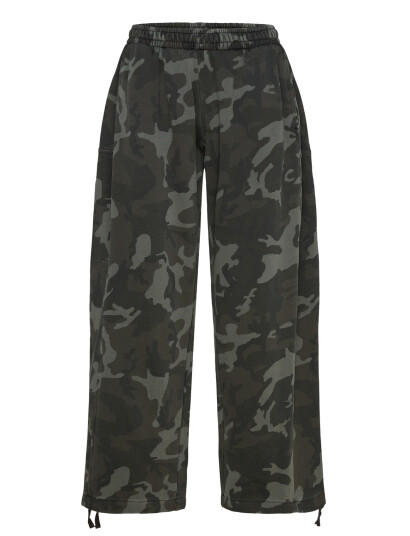 Weekday Loose Printed Cotton Terry Sweatpants   Khaki green   M