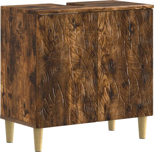 vidaXL Baderomsvaskeskap DELFT Røkt Eik 59,5 x 31,5 x 59 cm