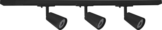 Unilamp Titan Kony Skinnesett 1m med 3 Spots 3x6,5W GU10 2700K Sort