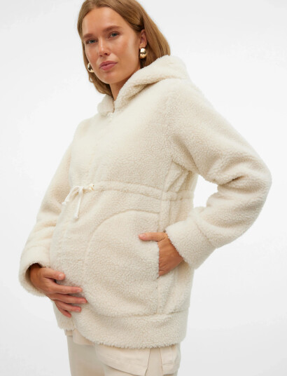Mamalicious Mlrachel 3In1 Teddy Jacket Noos - Cream - L Mamalicious Mlrachel 3In1 Teddy Jacket Noos - Cream - L