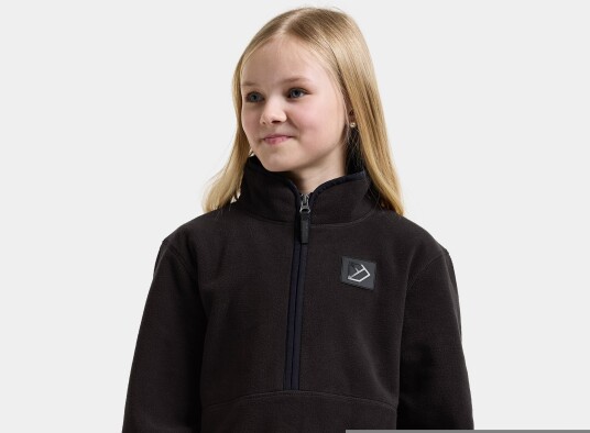 Didriksons Rubi Kids" Half Zip Black 150