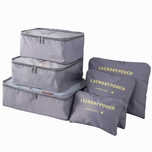 Baginngang for koffert 6-pack organisasjon satt for reisegrå