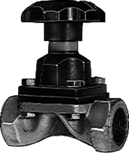 2,1/2" Saunders ventil rødgods