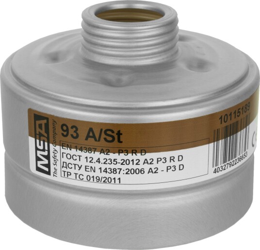 MSA 93A/P3 Kombinasjonsfilter for helmaske, Ånderettsvern MSA 93A/P3 Kombinasjonsfilter for helmaske, Ånderettsvern