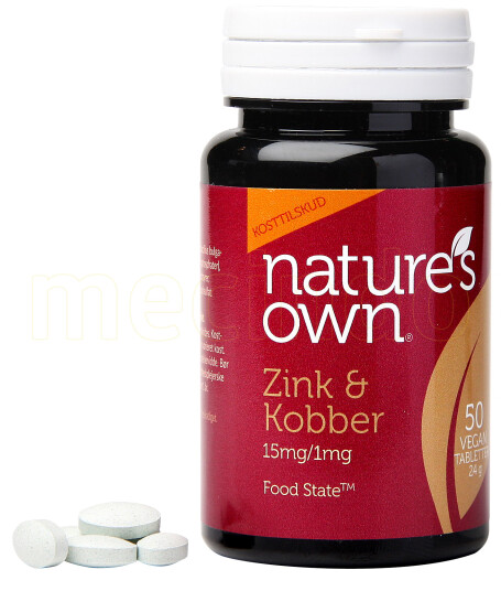 Natures Own Sink & Kobber 15/1 mg 50 Tabletter Natures Own Sink & Kobber 15/1 mg 50 Tabletter
