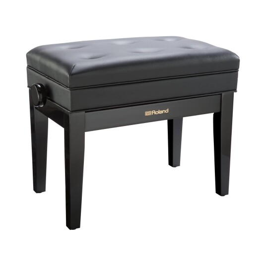 Roland Rpb 400pe Piano Bench Polished Ebony Vinyl Seat Roland Rpb 400pe Piano Bench Polished Ebony Vinyl Seat