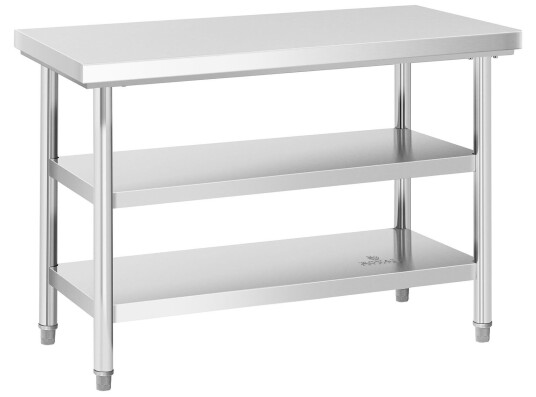 Royal Catering Stainless Steel Work Table - 120 x 60 cm - 600 kg - 3 levels 10011655