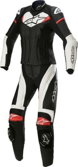Alpinestars Stella GP Plus Ladies To Piece Motorsykkel Leather Suit 40 Svart Hvit Rød