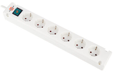 Brennenstuhl Bremounta 6-veis grenuttak med 3 m kabel - Hvit