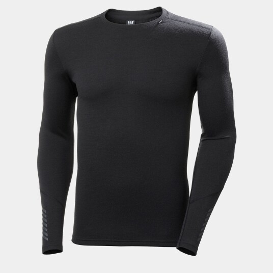 Helly Hansen Herre Lifa Merino Mellomvekt Crew Basislag Lifa® Svart 2xl