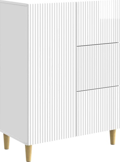 Serviesskap Høgglans hvit 66 x 34,5 x 90 cm Konstruert tre Serviesskap Høgglans hvit 66 x 34,5 x 90 cm Konstruert tre