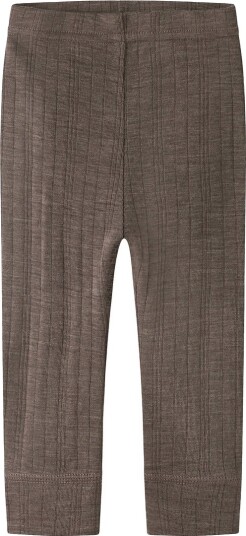Name It NBMWang Wool Needle Longjohn Solid Noos Brown 86