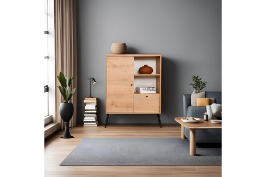 Perrenmies Kommode 90 cm Eik/Svart