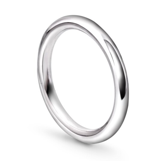 Giftering i 585 hvitt gull | 2,5 mm bredde Giftering i 585 hvitt gull | 2,5 mm bredde