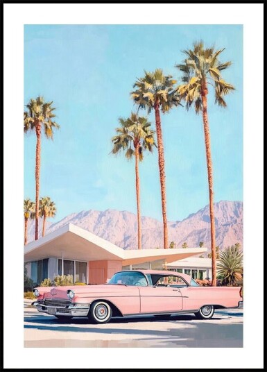 California Vintage Car Plakat Plakat / 100x150cm