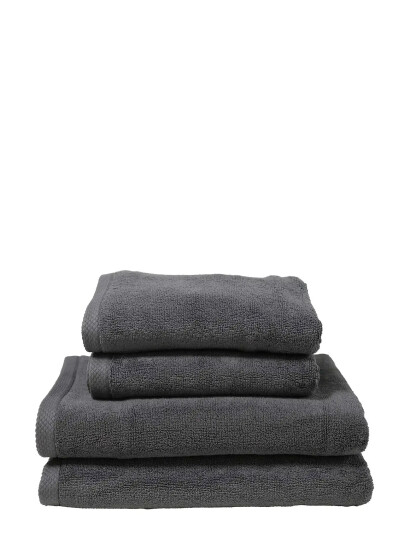 Quilts of Denmark Pure Sleep Towel Dark Grey 4 Pack   Grey   2X50X100CM;2X70X140CM