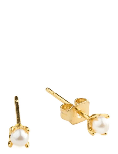 TIMI OF SWEDEN Essie Mini Pearl Stud Earrings Guld One Size