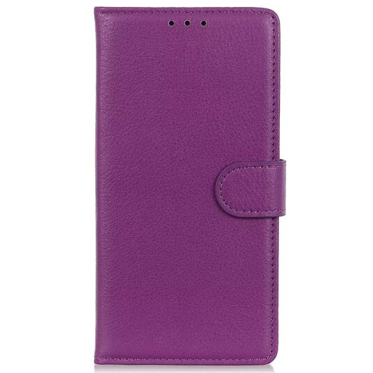 INCOVER Samsung Galaxy M12 Litchi Skinndeksel med Lommebok - Lilla