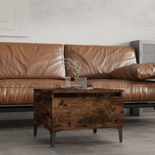 Sidebord røkt eik 50x46x35 cm konstruert tre 8720845668716 Sidebord røkt eik 50x46x35 cm konstruert tre 8720845668716