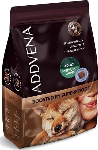 Addvena Boosted By Superfoods Tørrfôr Til Voksne Hunder 2.5 kg