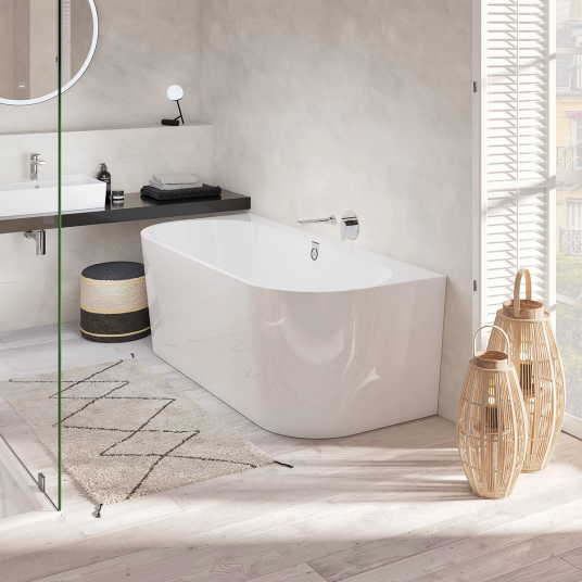 V&B Oberon 2.0 Back to wall badekar 1800x800 mm. Produsert i Quaryl