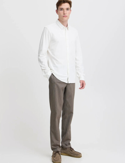 Casual Friday Cfarthur Ls Bu Jersey Piquet - White - XXL Casual Friday Cfarthur Ls Bu Jersey Piquet - White - XXL