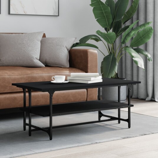 Salongbord svart 100x50x40 cm konstruert tre 8721012124806 Salongbord svart 100x50x40 cm konstruert tre 8721012124806