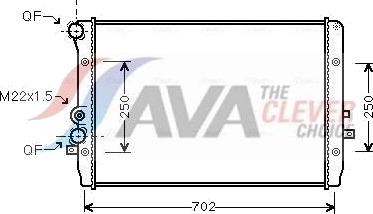 AVA COOLING SYSTEMS VNA2193 Radiator motorkjøling AVA COOLING SYSTEMS VNA2193 Radiator motorkjøling