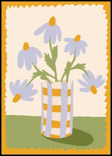 Cute Flowers in a Vase Plakat Plakat / 40x50cm