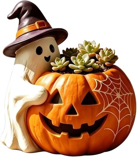 Halloween Spøkelse Gresskar Blomsterpotte Vase Dekorativ JJ