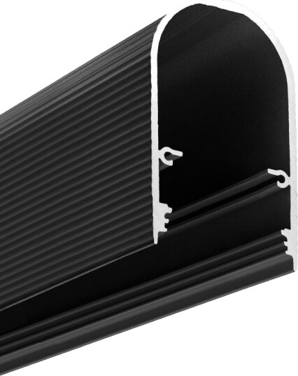 Topmet 1m aluminiumsprofil NAMI23 CD 9 Sort anodisert påbygging LED skinne Topmet 1m aluminiumsprofil NAMI23 CD 9 Sort anodisert påbygging LED skinne