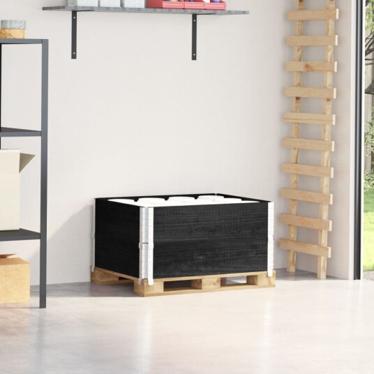 vidaXL Pallekarmer 2 stk svart 80x60 cm heltre furu vidaXL Pallekarmer 2 stk svart 80x60 cm heltre furu
