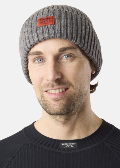Superdry Workwear Nep Knitted Beanie Rock Grey Nep Onesize Pannebånd Superdry Workwear Nep Knitted Beanie Rock Grey Nep Onesize Pannebånd