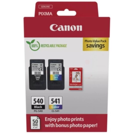 Canon 5225B013 Multipack PG-540 & CL-541 + 50 ark fotopapir
