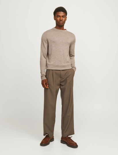 Jack & Jones Jprblamerino Knit Crew Neck - Beige - L Jack & Jones Jprblamerino Knit Crew Neck - Beige - L