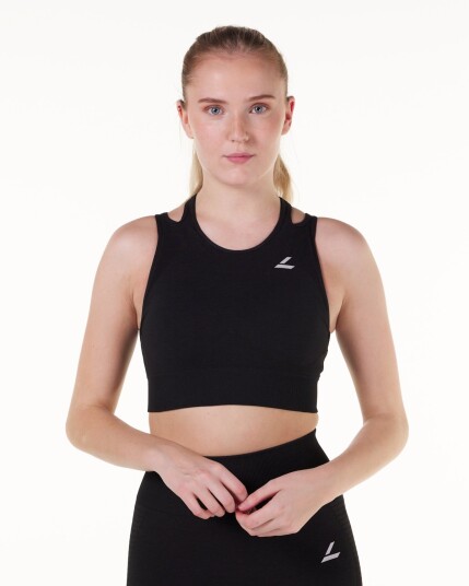 LEVITY Solar Cut Out Seamless Bra Black - S