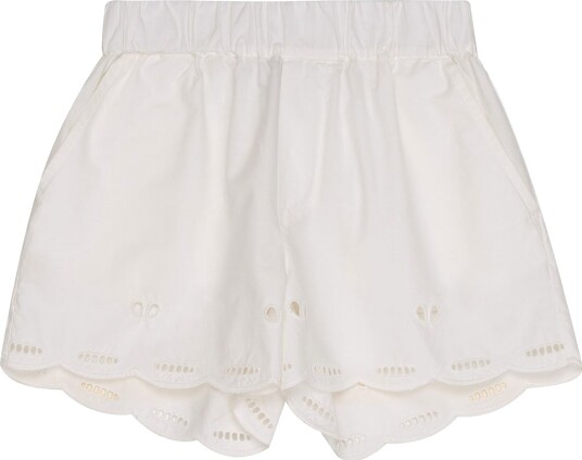 Stella McCartney Kids Shorts   Ivory m. Hullmønster   Stella McCartney Kids   8 år 128   Shorts   Hvit