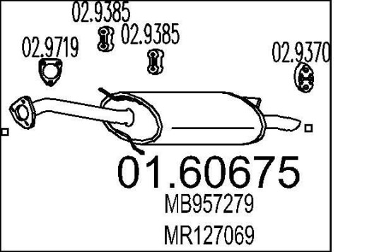 Bakre eksospotte MTS 01.60675