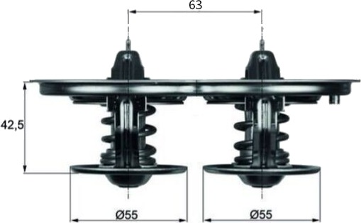 MAHLE TX 32 75D Termostat, kjølemiddel