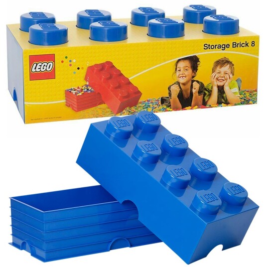 LEGO Storage Brick 8 oppbevaringsboks med lokk 50 x 25 cm bright blue LEGO Storage Brick 8 oppbevaringsboks med lokk 50 x 25 cm bright blue