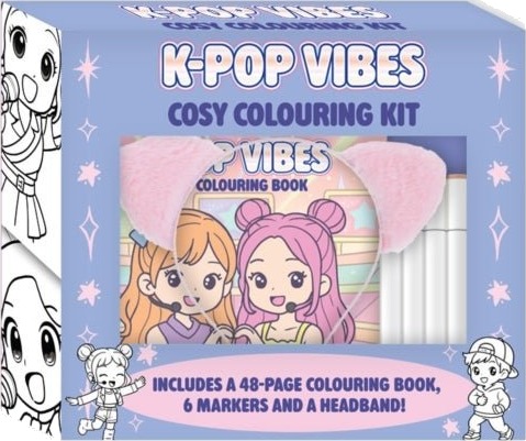 K Pop Vibes Cosy Colouring Kit with Headband K Pop Vibes Cosy Colouring Kit with Headband